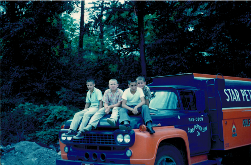 Old photo of Star Petroleum truck and kids